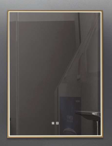 (image for) LED Bathroom Mirror - Gold